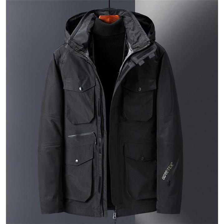 日本最大の フード 暖かい 2点セット アウトドア ダウン 防水 メンズ ダウンジャケット ダウンコート メンズ ダウンジャケット 冬 紳士 ダウンコート 防寒服 コート アウター