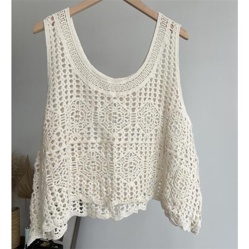 サマーベスト レディース ベスト レイヤード風 ニット 彫り サマーニット 重ね着風 メッシュ 透けし