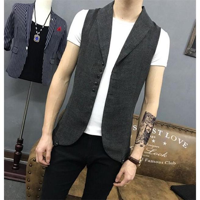 特価 ジレベスト メンズ ベスト カーディガン 19 ノースリーブ スリム 個性的 カジュアル ホスト 前開き カラー ブラック Www Straightuplondon Com