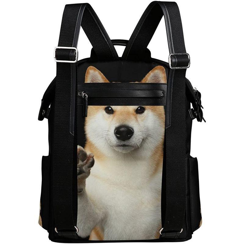 Vawa リュック 大容量 おしゃれ かわいい 柴犬 犬柄 リュックサック 高校生 防水 多機能バッグ バックパック 通勤 通学 旅行用 激安直営店