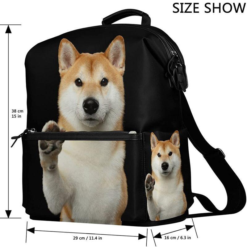 Vawa リュック 大容量 おしゃれ かわいい 柴犬 犬柄 リュックサック 高校生 防水 多機能バッグ バックパック 通勤 通学 旅行用 激安直営店