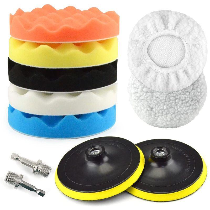 2年保証 洗車 インパクトドライバー用 電気ドリル 2個六角軸付き 11点セット 150mm バフ ポリッシャー 車磨き 塗装仕 研磨艶出し スポンジ ドライバービット Www We Job Com