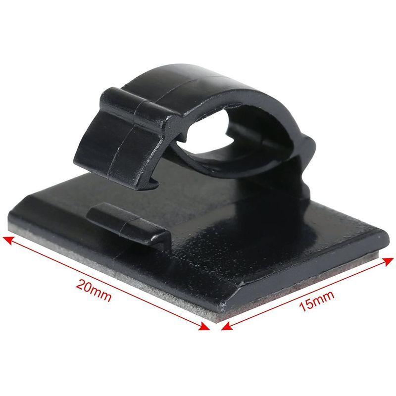 数量は多い Gwhole ケーブルクリップ ケーブルドロップ コードグリップ 配線固定クリップ 粘着シート付 Pc関連ケーブル 車の配線 整理 約100 Tdgsm Ru