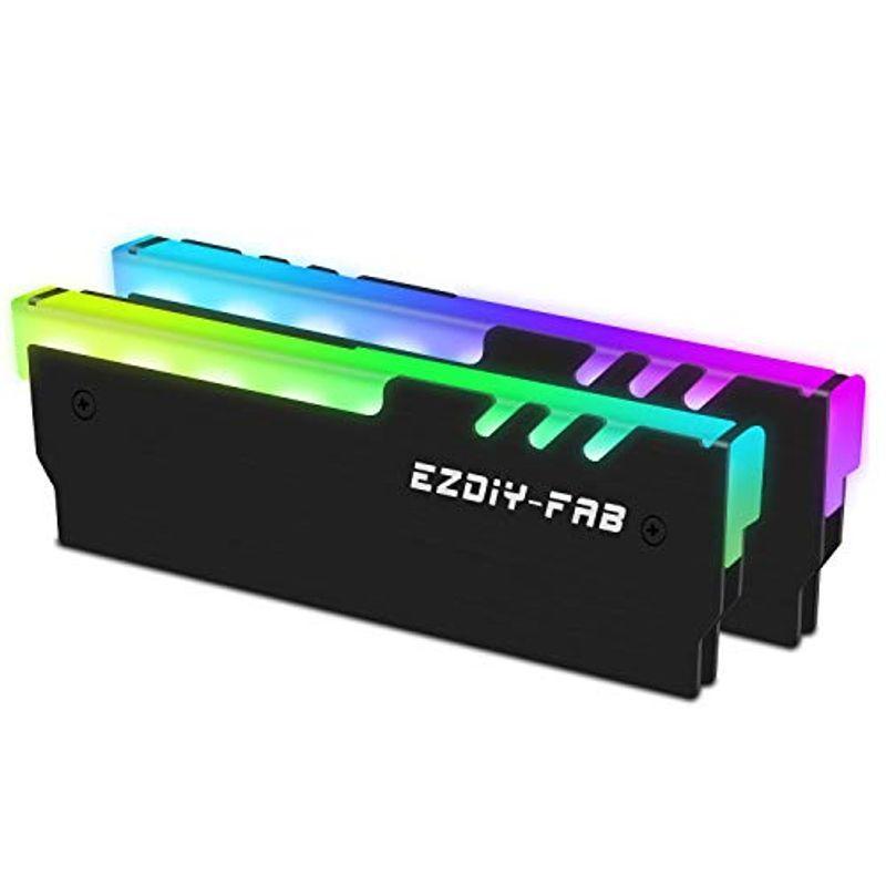 EZDIY-FAB RGB RAM 冷却 メモリヒートシンク アドレサブル RGB LED機能搭載 (デスクトップ オーバークロックPC用