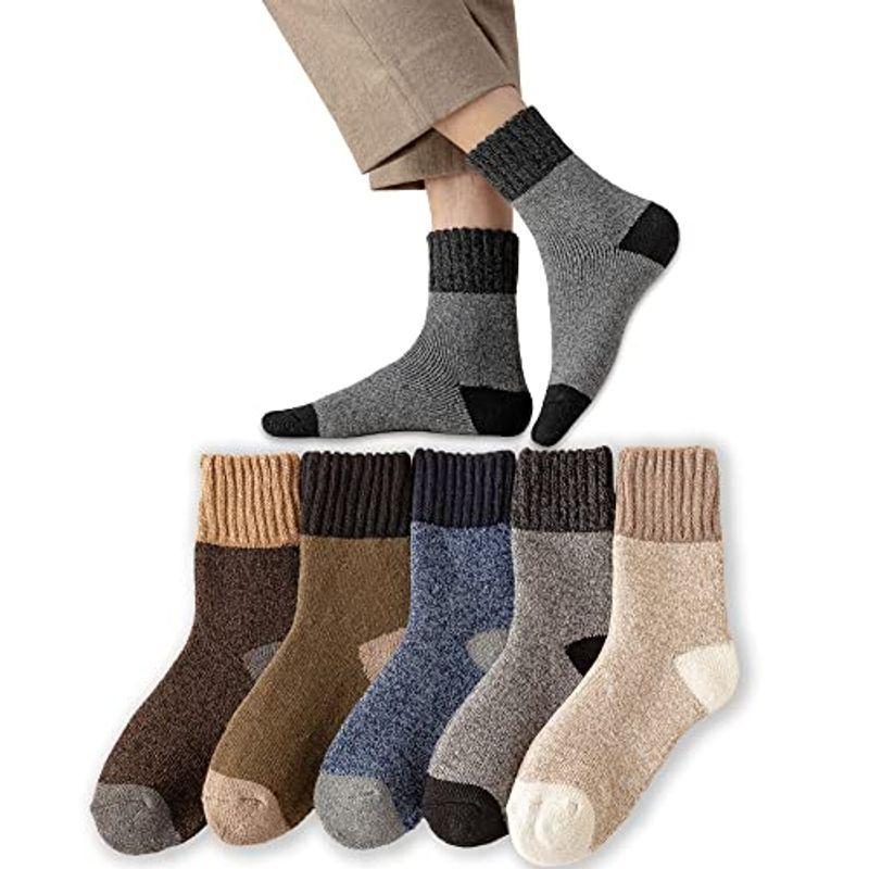 靴下 メンズ 冬 厚手ソックス 防寒 おしゃれ 5足セット 男性 暖かい靴下 ルームソックス 冬用 くつした 吸汗防臭 室内 保温 ウールソ Etenal Glow Ec事業部 通販 Yahoo ショッピング
