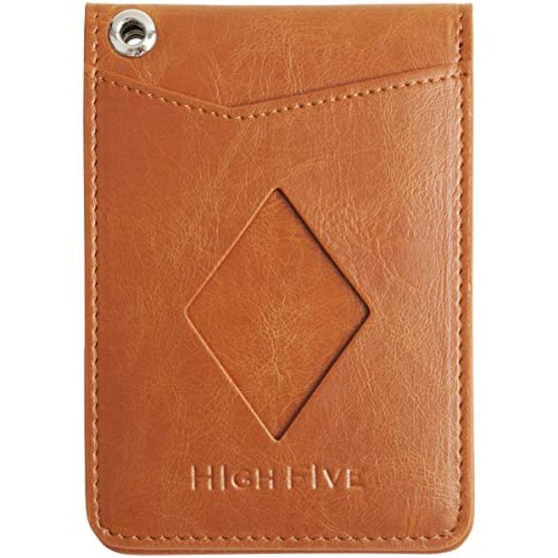 High Five パスケース 二つ折り 定期入れ カードポケット 4枚 3面 Icカード 2枚 おしゃれ メンズ レディース 牛革風 Pu 買い物
