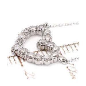 オープンハート ダイヤモンド 0.5ct ネックレス プラチナ900 pt900 ネックレス ペンダント レディース アクセサリーの画像