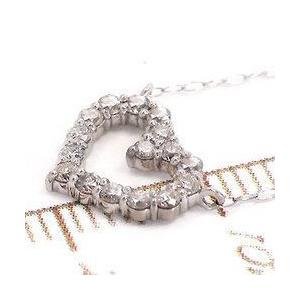 オープンハート ネックレス ペンダント ダイヤモンド ダイヤ 0.3ct k18ゴールド 18金 レディース アクセサリーの画像