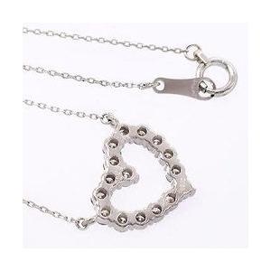 オープンハート ネックレス ペンダント ダイヤモンド ダイヤ 0.3ct k18ゴールド 18金 レディース アクセサリーの画像