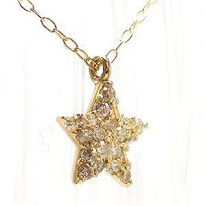 スター 星 ネックレス ペンダント ダイヤモンドネックレス k18ゴールド 18金 レディース ジュエリー アクセサリーの画像