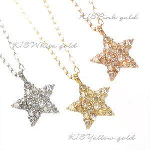スター 星 ネックレス ペンダント ダイヤモンドネックレス k18ゴールド 18金 レディース ジュエリー アクセサリーの画像