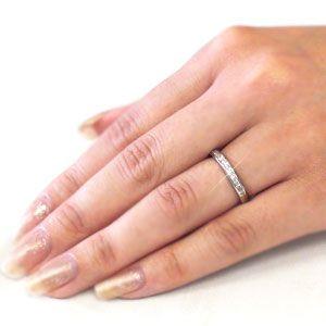 指輪 ハーフエタニティリング ダイヤモンド リング ダイヤ 0.5ct プラチナ900 pt900 レディース ジュエリー アクセサリーの画像