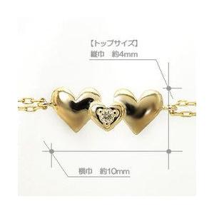 ダイヤモンド ブレスレット k10ゴールド ホワイトゴールド ピンクゴールド イエローゴールド ブレス ハート レディースの画像