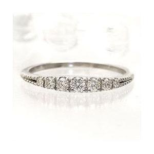 ピンキーリング エタニティリング ダイヤモンド 0.2ct プラチナ900 pt900 レディース ジュエリー アクセサリーの画像