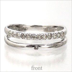 指輪 ピンキー リング ダイヤモンド 小指 1号から ダイヤリング k18