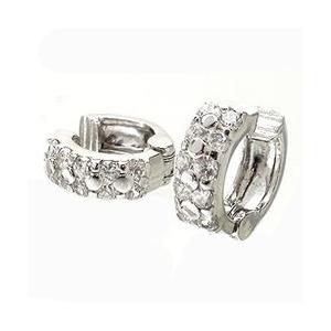 ダイヤモンド 中折れ式 ダイヤ 0.4ct イヤリング イヤリングピアス k18ゴールド 18金 レディース アクセサリーの画像