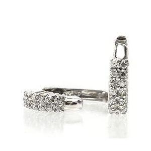 ダイヤモンド 中折れ式 イヤリング イヤリング ピアス k18ゴールド 18金 レディース ジュエリー アクセサリーの画像