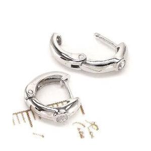 一粒 ダイヤピアス ソリティア ダイヤモンド 0.08ct 中折れ式ピアス 18金 ダイヤモンド k18ゴールド レディースの画像