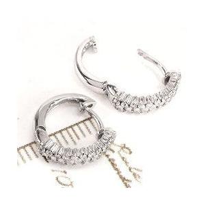 ダイヤ ピアス 中折式 ピアス 18金 ダイヤモンド 0.3ct k18ゴールド k18 18kレディース アクセサリーの画像