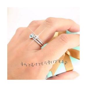 指輪 アクアマリン ダイヤモンド 一粒 ハートシェイプ ピンキーリング k18ゴールド 18金 レディース アクセサリーの画像