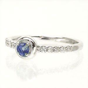 指輪 ピンキーリング 一粒 タンザナイト 12月誕生石 ダイヤモンド k18ゴールド 18金 レディース アクセサリーの画像