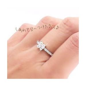 指輪 ピンキーリング クローバー ダイヤ 0.34ct リング 四葉 よつば ダイヤモンド k18ゴールド 18金 レディースの画像