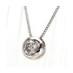 プラチナ900 pt900 一粒 ネックレス ペンダント ダイヤモンドネックレス ソリティア ダイヤ SIクラス 0.2ct レディースの画像