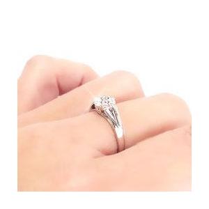 指輪 ダイヤモンド リング フラワー 花 ダイヤ 0.3ct k18ゴールド 18金 レディース ジュエリー アクセサリーの画像