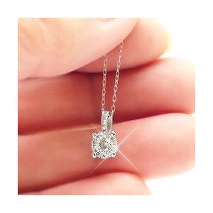 一粒ダイヤモンド ネックレス ペンダント ソリティア ダイヤ 0.15ct k18ゴールド レディース ジュエリー アクセサリーの画像