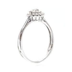 指輪 ダイヤモンド リング フラワー ダイヤ 0.3ct パヴェ リング k18ゴールド 18金 レディース ジュエリー アクセサリーの画像