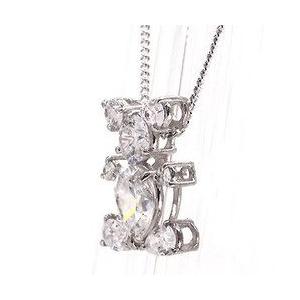 ネックレス シルバー925 スターリングシルバー ベア クマ くま キュービックジルコニア レディース アクセサリーの画像
