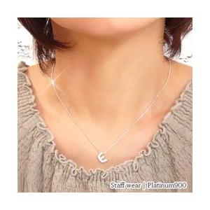 ダイヤモンドネックレス イニシャルネックレス 0.2ct プラチナ900 pt900 ペンダント アルファベット E レディース アクセサリーの画像