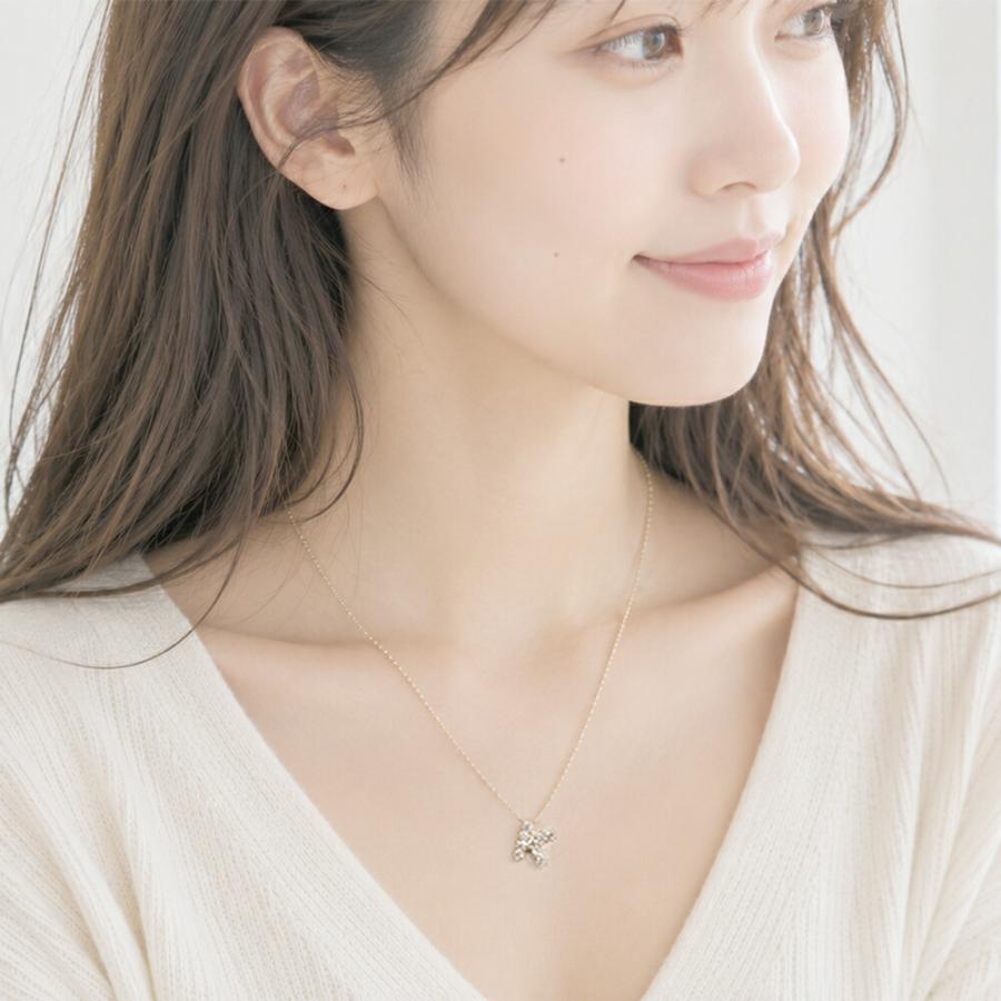 イニシャルネックレス K ダイヤモンド アルファベット k18ゴールド 18金 レディース ジュエリー アクセサリーの画像