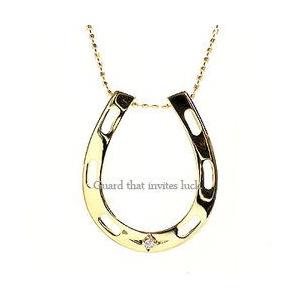 馬蹄 ホースシュー ｋ18 ダイヤモンド 0.01ct ダイヤ ネックレス ペンダント レディース ジュエリー アクセサリーの画像