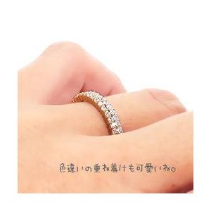 指輪 ハーフエタニティリング ダイヤモンド ｋ10ピンクゴールド ｋ10PG ダイヤモンド リング レディース アクセサリーの画像