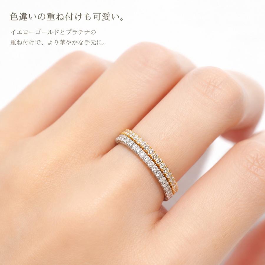 指輪 エタニティリング ダイヤリング ダイヤモンド k10ゴールド k10 10k レディース ジュエリー アクセサリーの画像