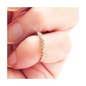 指輪 ピンキーリング ハーフエタニティリングリング ダイヤモンド リング ｋ10ゴールド レディース アクセサリーの画像