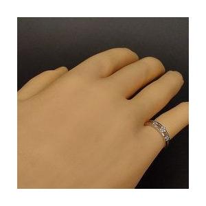 指輪 ピンキーリング ｋ10ホワイトゴールド ダイヤモンド 0.03ct 小指用 リング 1号〜 レディース アクセサリーの画像
