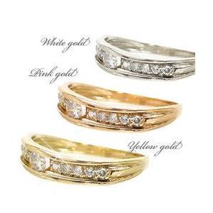 指輪 ダイヤモンド リング ダイヤ 0.25ct k18ゴールド 18金 レディース ジュエリー アクセサリーの画像