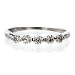 指輪 ダイヤモンド リング プラチナ900 pt900 ダイヤモンド 0.3ct 5石 リング 結婚 レディース ジュエリー アクセサリーの画像