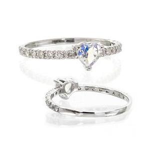 指輪 ブルームーンストーン ダイヤモンド 0.25ct 6月誕生石 エタニティリング k18ゴールド 18金 レディース アクセサリーの画像