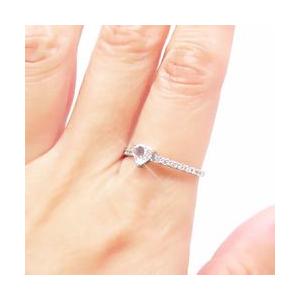 指輪 ブルームーンストーン ダイヤモンド エタニティ ハート ダイヤ 0.25ct プラチナ900 pt900 6月誕生石 レディースの画像
