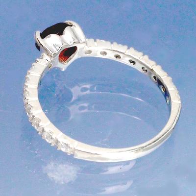 指輪 ガーネット ダイヤモンド 0.25ct エタニティリング k18ホワイトゴールド 18金 レディース ジュエリー アクセサリーの画像
