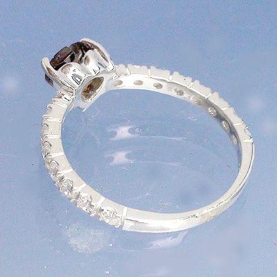 指輪 スモーキークォーツ ダイヤモンド 0.25ct エタニティ リング プラチナ900 pt900 レディース ジュエリー アクセサリーの画像