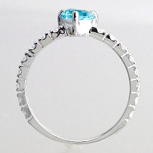 指輪 ブルートパーズ ダイヤモンド 0.25ct エタニティリング k18 