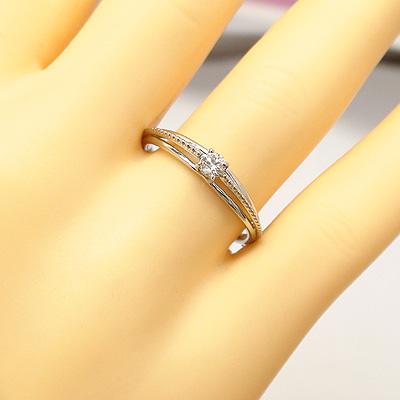 指輪 一粒ダイヤモンド 0.1ct ソリティア プラチナ900 pt900 レディース ジュエリー アクセサリーの画像