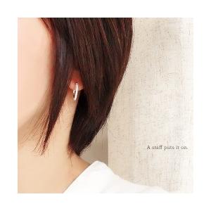 ｋ18 フープピアス ダイヤモンド ピアス ダイヤ 0.3ct 18金 エタニティ レディース ジュエリー アクセサリーの画像