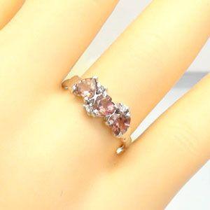 指輪 ピンクトルマリン リング ハート ダイヤモンド プラチナ900 pt900 レディース ジュエリー アクセサリーの画像