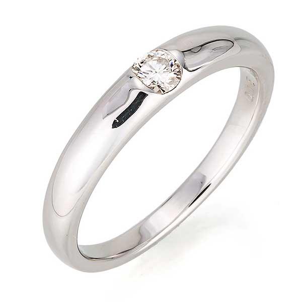 指輪 一粒ダイヤモンド リング 18金 ソリティア k18ゴールド 0.1ct レディース ジュエリー アクセサリーの画像