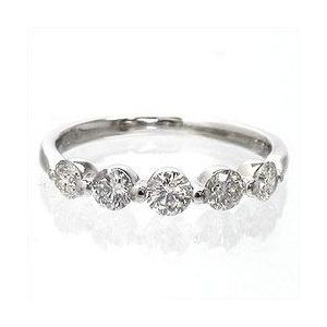 指輪 プラチナ ダイヤリング プラチナ900 pt900 ダイヤモンド リング 5石 ダイヤモンド 0.5ct レディース アクセサリーの画像